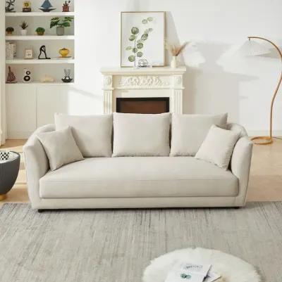 Pula Cream Linen Sofa