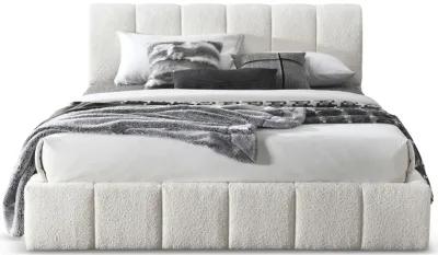 Pearce White Boucle King Bed