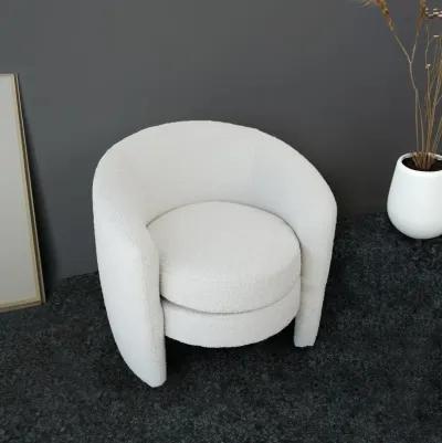 Axis Lounge Chair White Boucle