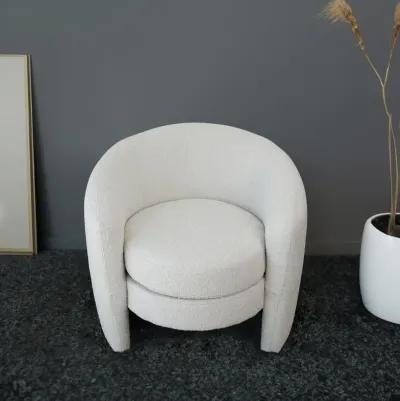 Axis Lounge Chair White Boucle