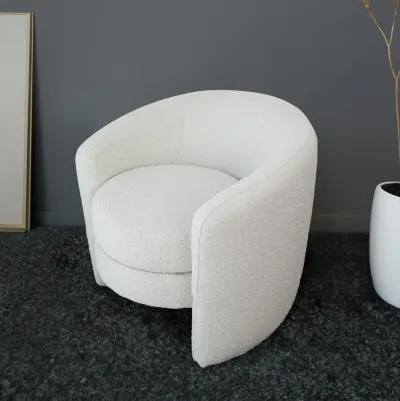 Axis Lounge Chair White Boucle