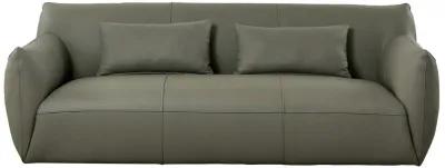 Hucks Olive Green Leather Sofa