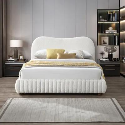 Nomad Cream Boucle Queen Bed