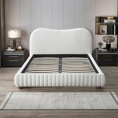 Nomad Cream Boucle Queen Bed