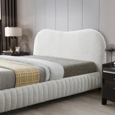 Nomad Cream Boucle Queen Bed