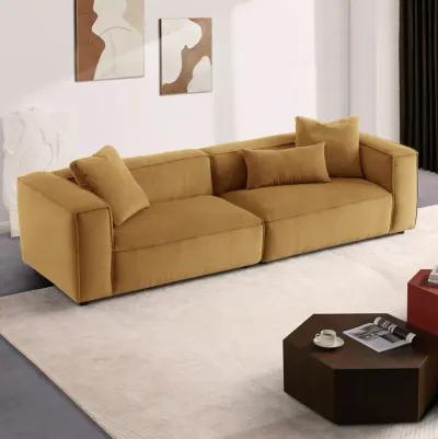 Conrad Cognac Corduroy Large Sofa