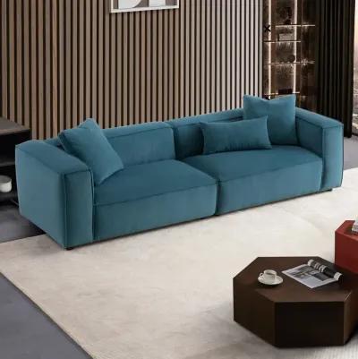 Conrad Blue Corduroy Large Sofa