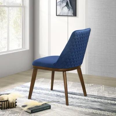 Cloud Navy Blue Velvet Dining Chair Set of 2