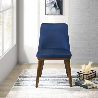 Cloud Navy Blue Velvet Dining Chair Set of 2