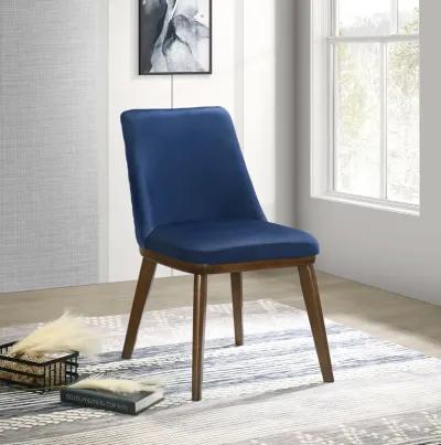 Cloud Navy Blue Velvet Dining Chair Set of 2