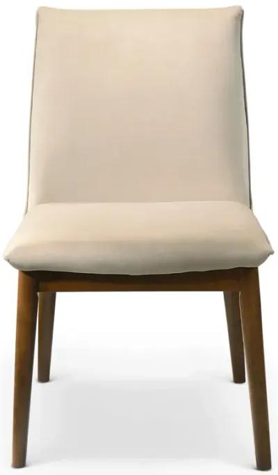 Moss Beige Velvet Dining Chair Set of 2