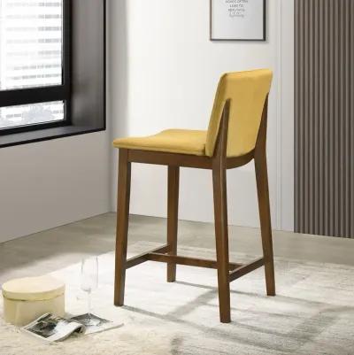 Sheldon Dark Yellow Velvet Counter Chair