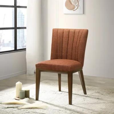 Elm Orange Fabric Dining Chair Set of 2