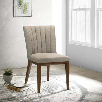 Elm Cream Fabric Dining Chair Set of 2