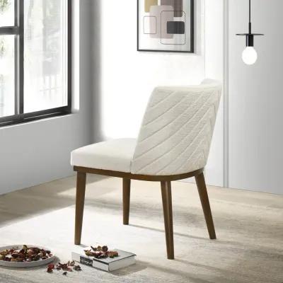 Dalby White Fabric Dining Chair Set of 2