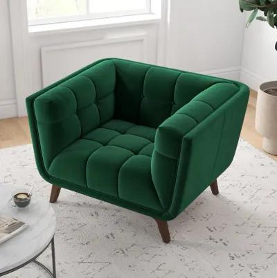 Kano Dark Green Velvet Lounge Chair