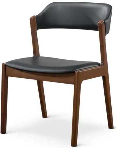 Elsa Black Leather Dining Chair Set of 2