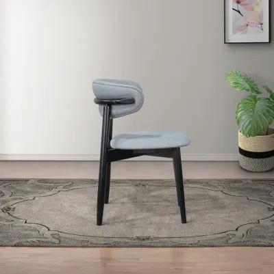 Milan Grey Fabric Dining Chair Set of 2