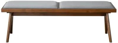 Kora Grey Fabric Bench