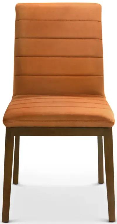 Isley Burnt Orange Velvet Dining Chair Set of 2