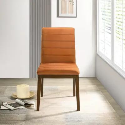 Isley Burnt Orange Velvet Dining Chair Set of 2