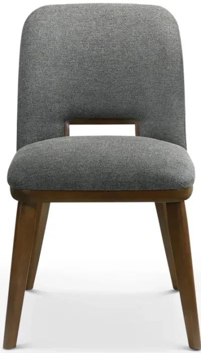 Bonney Dark Grey Fabric Dining Chair Set of 2