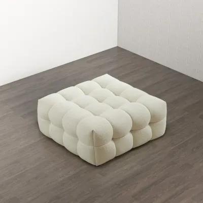 Mirage Cream Boucle Ottoman