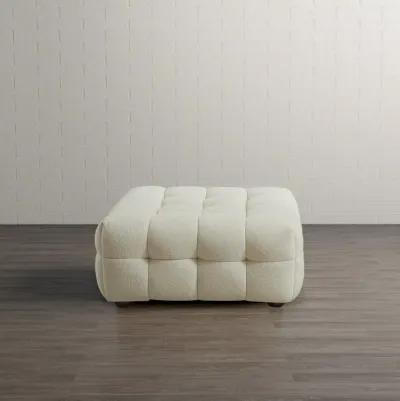 Mirage Cream Boucle Ottoman