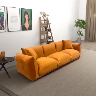 Archer Burnt Orange Velvet Sofa