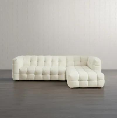 Mirage Sectional Right Cream Boucle Sofa