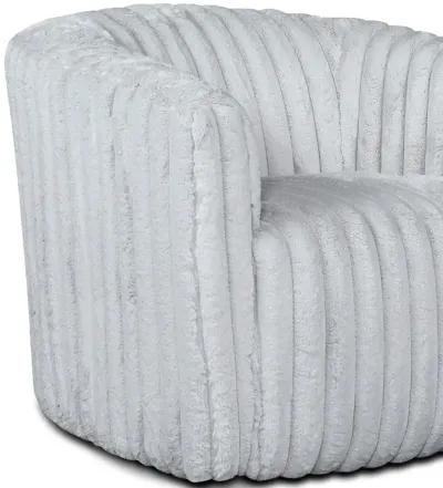 Mayfield Light Gray Soft Plush Fabric Swivel Chair