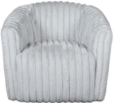 Mayfield Light Gray Soft Plush Fabric Swivel Chair