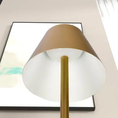 Elegance Rechargeable LED Table Lamp Plated Brass LED Touch Switch