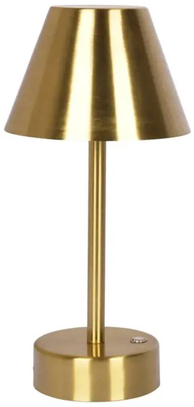 Elegance Rechargeable LED Table Lamp Plated Brass LED Touch Switch