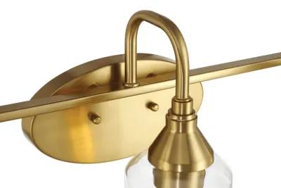 Twilight Three Lights Brushed Gold Contemporary Vanity Light 22"W × 10"H × 7.48"E with Clear Glass