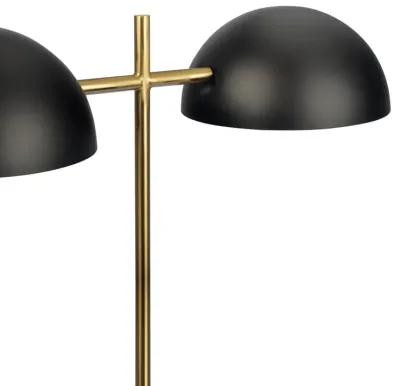 Nova Hydro Black Table Lamp with On/Off Switch Double Lamp with Faux Marble Base