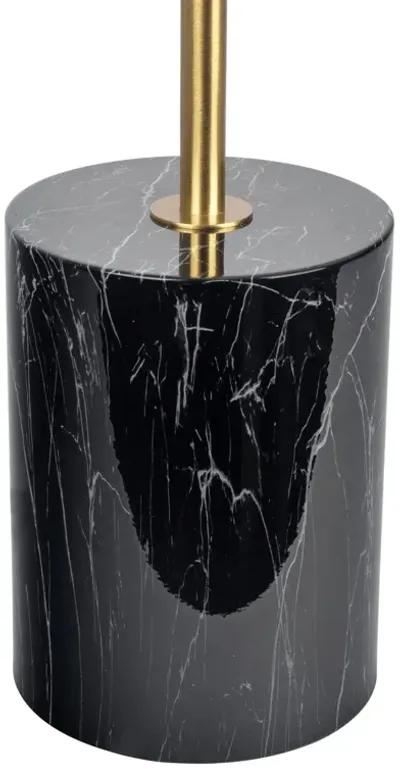 Nova Hydro Black Table Lamp with On/Off Switch Double Lamp with Faux Marble Base