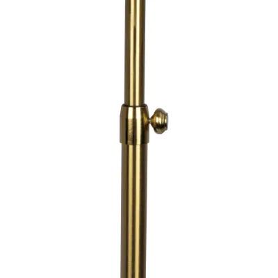 Verve Brassed Gold Floor Lamp with On/Off Switch Adjustable Led Round Base