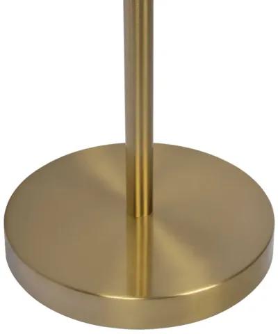 Verve Brassed Gold Floor Lamp with On/Off Switch Adjustable Led Round Base