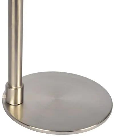 Horizon Brushed Nickel Table Lamp with On/Off Switch Metal Base Linen Shade