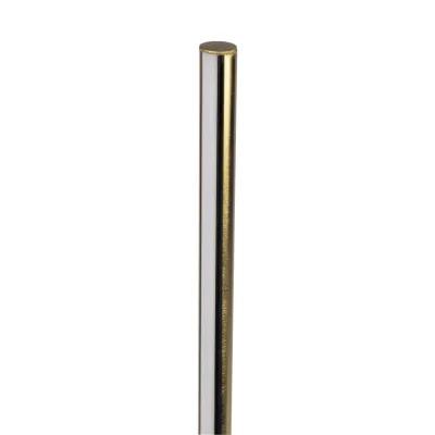 Prism Brassed Gold LED Floor Lamp with On/Off Switch Faux Marble Base