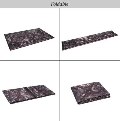 Kaden 3' x 5' Burgundy/Black Machine Washable Low-Pile, Non-Slip, Non-Shedding, Foldable, Kid & Pet Friendly Area Rug