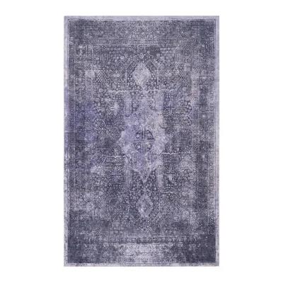 Bovi 6' x 9' Anthracite/ Machine Washable Low-Pile, Non-Slip, Non-Shedding, Foldable, Kid & Pet Friendly Area Rug