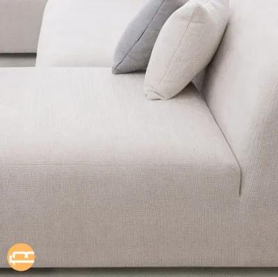 Aura U-Shape Cream Chenille Corner Sofa