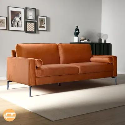 Axel Orange Velvet Sofa