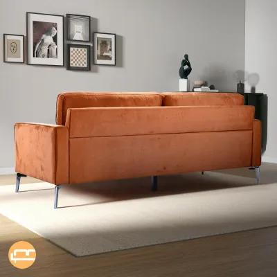 Axel Orange Velvet Sofa