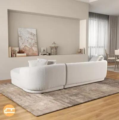 Chesterton Cream Boucle Right Sectional Sofa