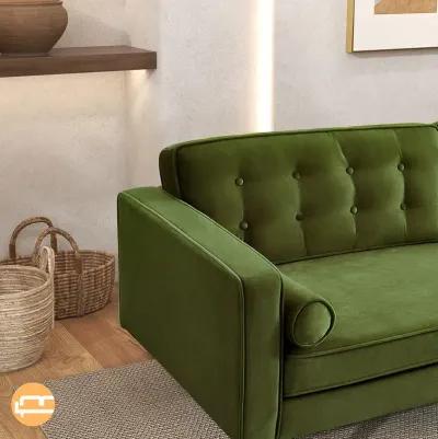 Kirby Olive Green Velvet Sofa