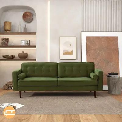 Kirby Olive Green Velvet Sofa