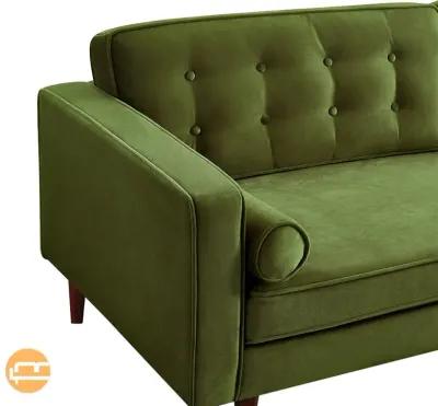 Kirby Olive Green Velvet Sofa